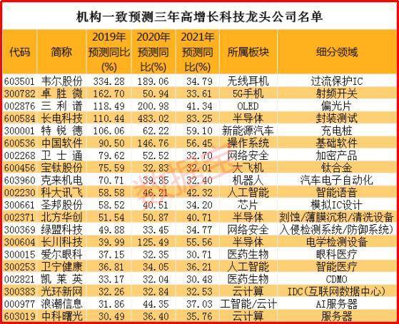 科技电子股龙头